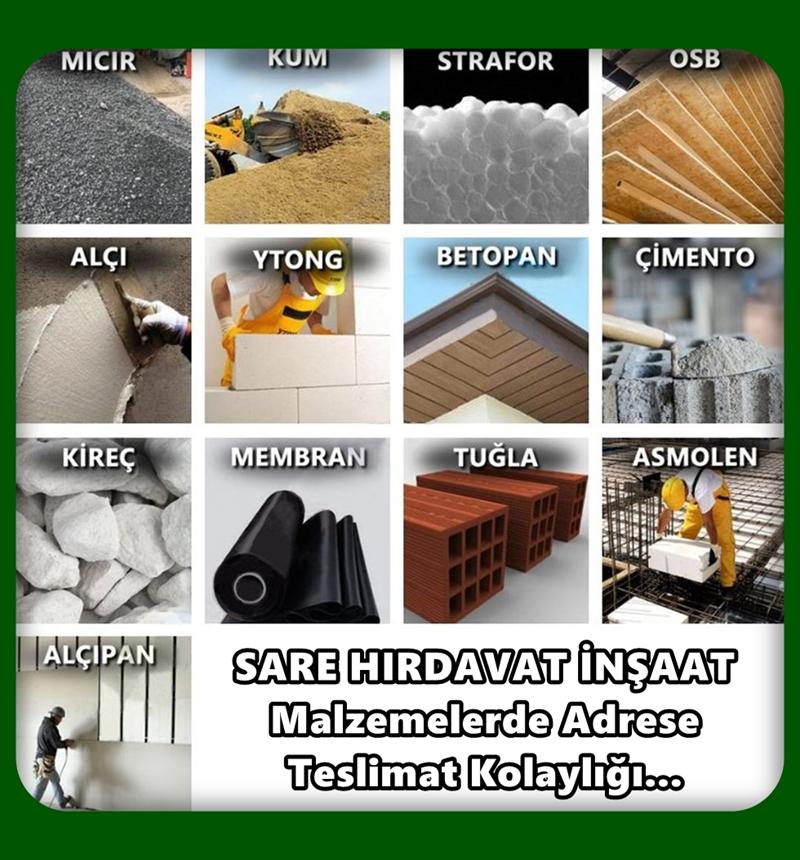 İNŞAAT MALZEMELERİ ADRESE TESLİMAT
